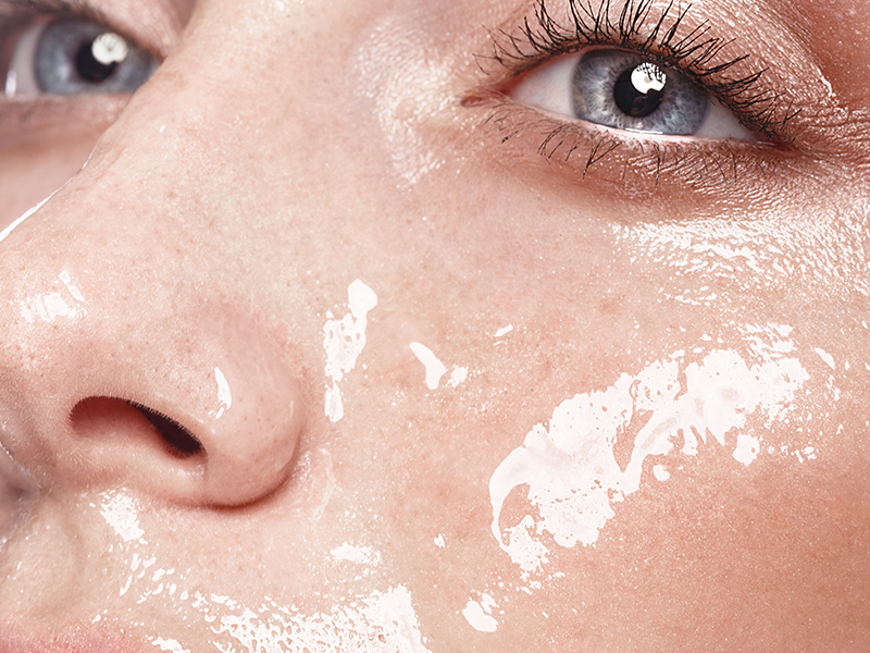 Dewy, Glossy Skin on Fair Woman